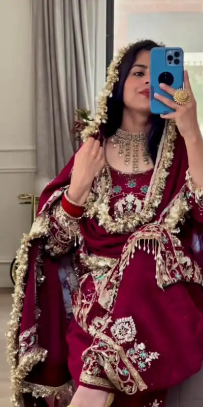 NF 1247 Maroon in Color Natural Crepe Embroidery Work Salwar Suit . Affordable Price ₹2599. Delivery 4-6 Working Days. Shop now. | Casual Suits, Jump Suits, Creative suits, Designer Suits, Palazzo Suits, Party Wear Suits, Patiala Suits, Salwar suit, Straight Suits