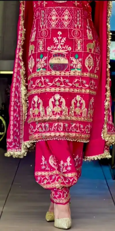 NF 1247 Pink in Color Natural Crepe Embroidery Work Salwar Suit . Affordable Price ₹2599. Delivery 4-6 Working Days. Shop now. | Casual Suits, Jump Suits, Creative suits, Designer Suits, Palazzo Suits, Party Wear Suits, Patiala Suits, Salwar suit, Straight Suits