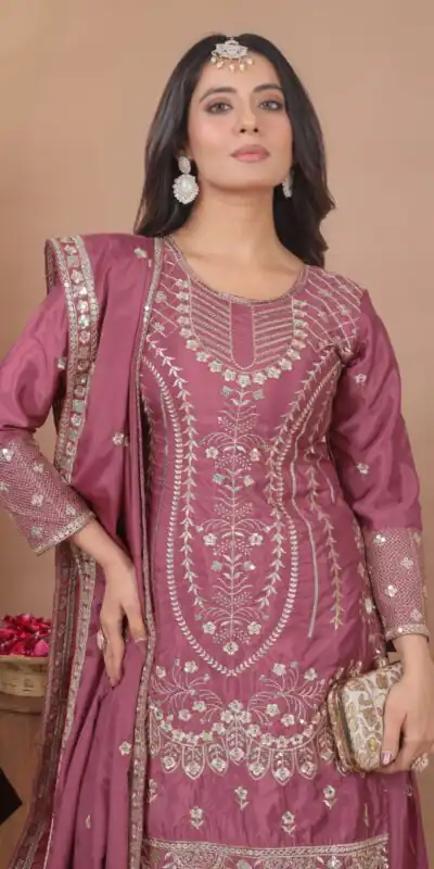 FE 128 Onion Natural Crep Salwar Suit Brown with Embroidery Work. Exclusive Offer ₹2449. Delivery 4-6 Working Days. Shop now. | Casual Suits, Jump Suits, Creative suits, Designer Suits, Palazzo Suits, Party Wear Suits, Patiala Suits, Salwar suit, Straight Suits