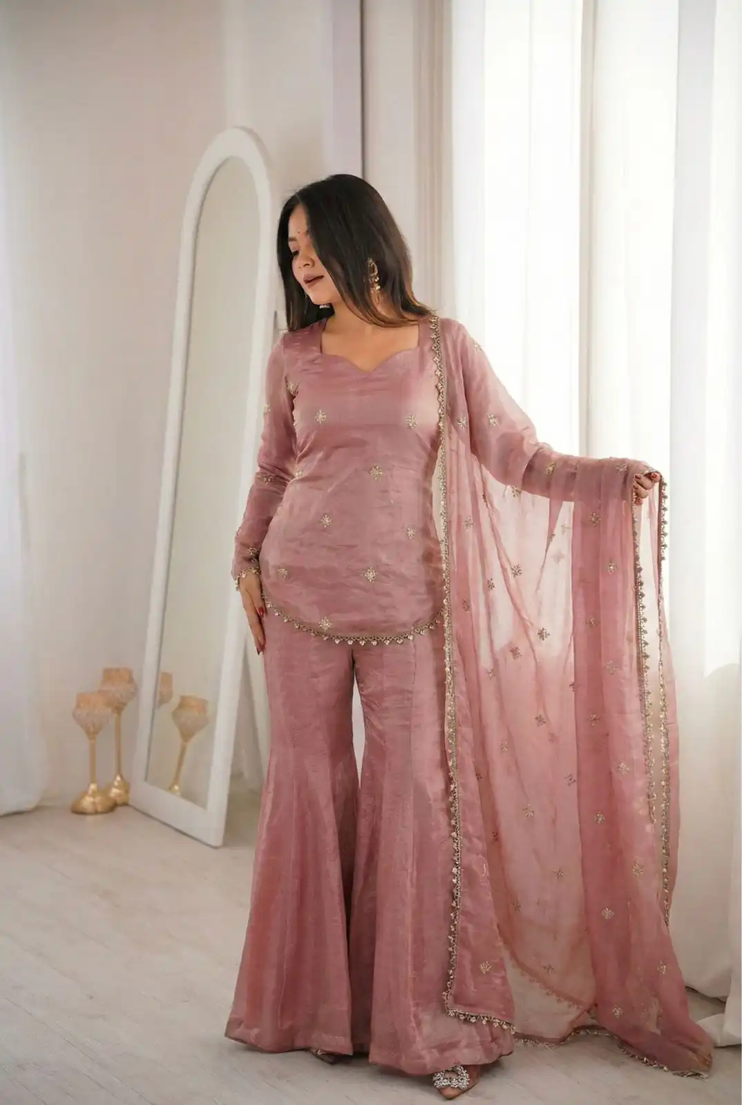 ZSR 3159 Peach Fendy Silk Salwar Suitwith Embroidery Work & Lace Work. Now at just ₹2049. Delivery 4-6 Working Days. Shop now. | Casual Suits, Jump Suits, Creative suits, Designer Suits, Palazzo Suits, Party Wear Suits, Patiala Suits, Salwar suit, Straight Suits