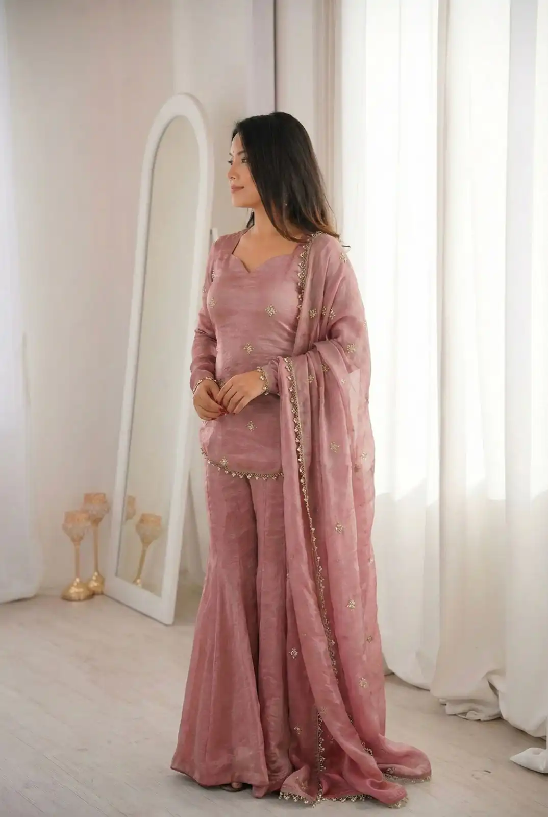 ZSR 3159 Peach Fendy Silk Salwar Suitwith Embroidery Work & Lace Work. Now at just ₹2049. Delivery 4-6 Working Days. Shop now. | Casual Suits, Jump Suits, Creative suits, Designer Suits, Palazzo Suits, Party Wear Suits, Patiala Suits, Salwar suit, Straight Suits