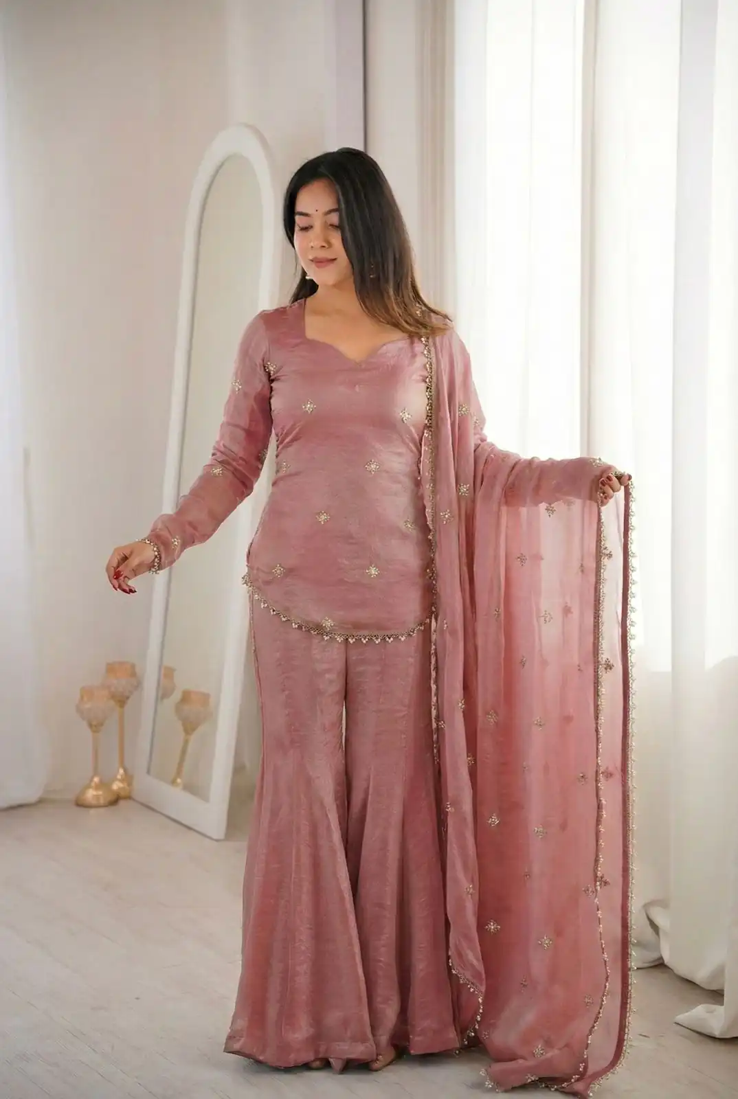 ZSR 3159 Peach Fendy Silk Salwar Suitwith Embroidery Work & Lace Work. Now at just ₹2049. Delivery 4-6 Working Days. Shop now. | Casual Suits, Jump Suits, Creative suits, Designer Suits, Palazzo Suits, Party Wear Suits, Patiala Suits, Salwar suit, Straight Suits