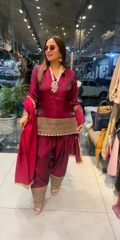 ZSR 3164 Red Fendy Silk Salwar Suitwith Embroidery Work & Lace Work. Now at just ₹2099. Delivery 4-6 Working Days. Shop now. | Casual Suits, Jump Suits, Creative suits, Designer Suits, Palazzo Suits, Party Wear Suits, Patiala Suits, Salwar suit, Straight Suits