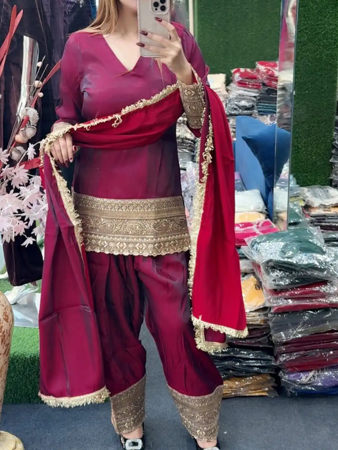 ZSR 3164 Red Fendy Silk Salwar Suitwith Embroidery Work & Lace Work. Now at just ₹2099. Delivery 4-6 Working Days. Shop now. | Casual Suits, Jump Suits, Creative suits, Designer Suits, Palazzo Suits, Party Wear Suits, Patiala Suits, Salwar suit, Straight Suits