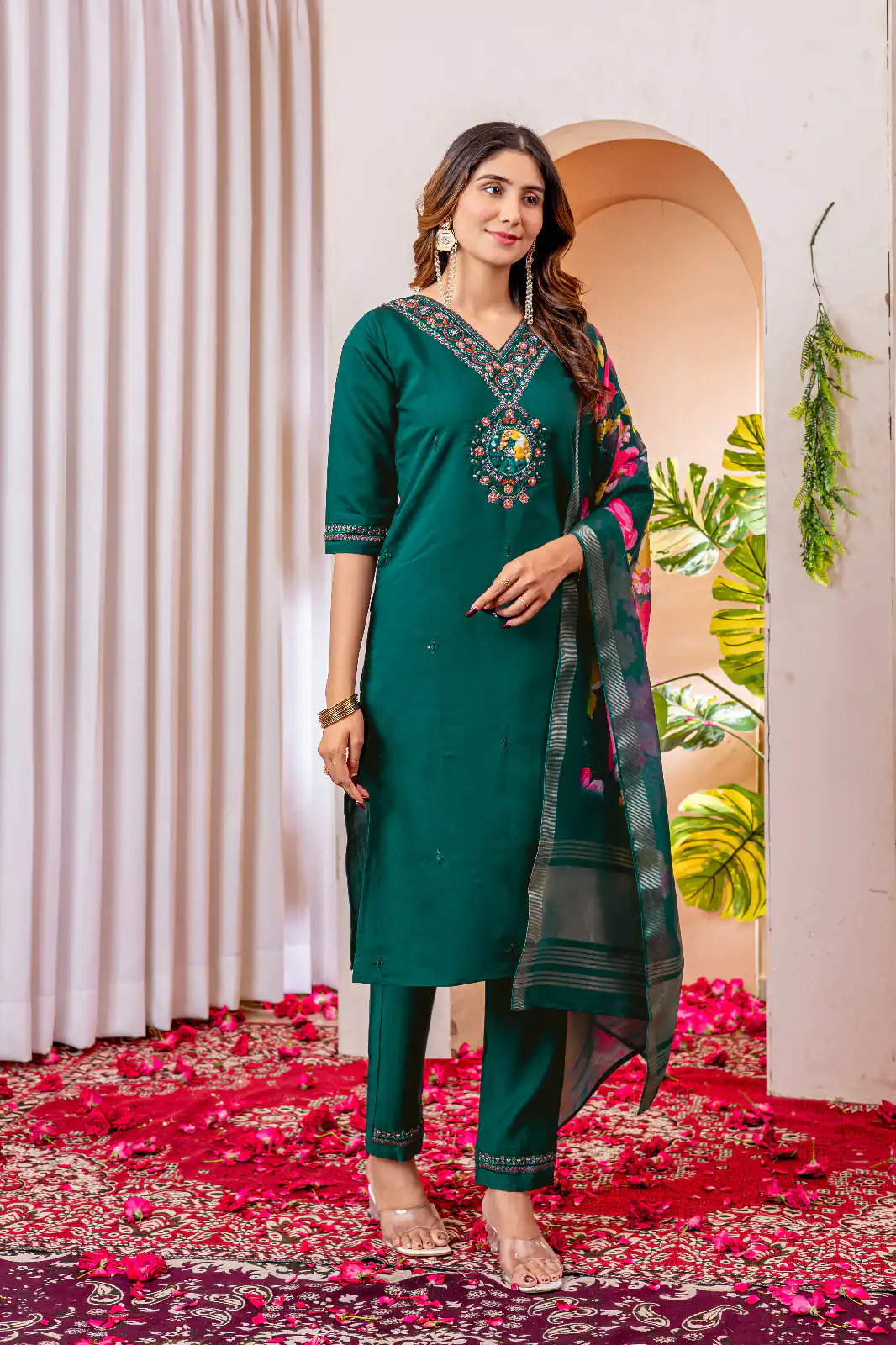 DIVA 112 Teal Green Marina Silk Salwar Suit with Embroidery Work. Introductory Price ₹1999. Delivery 4-6 Working Days. Shop now. | Casual Suits, Jump Suits, Creative suits, Designer Suits, Palazzo Suits, Party Wear Suits, Patiala Suits, Salwar suit, Straight Suits