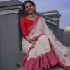 KPR 195 White Soft Lilan Slab Weaving Work Saree with Designer Work. Available at ₹1449 only. Delivery 4-6 Working Days. Shop now. | Creative Sarees, Bollywood Sarees, Designer Sarees, Embroidered Sarees, Ethnic Saree, Modern Digital sarees, Party Wear Sarees, Sarees