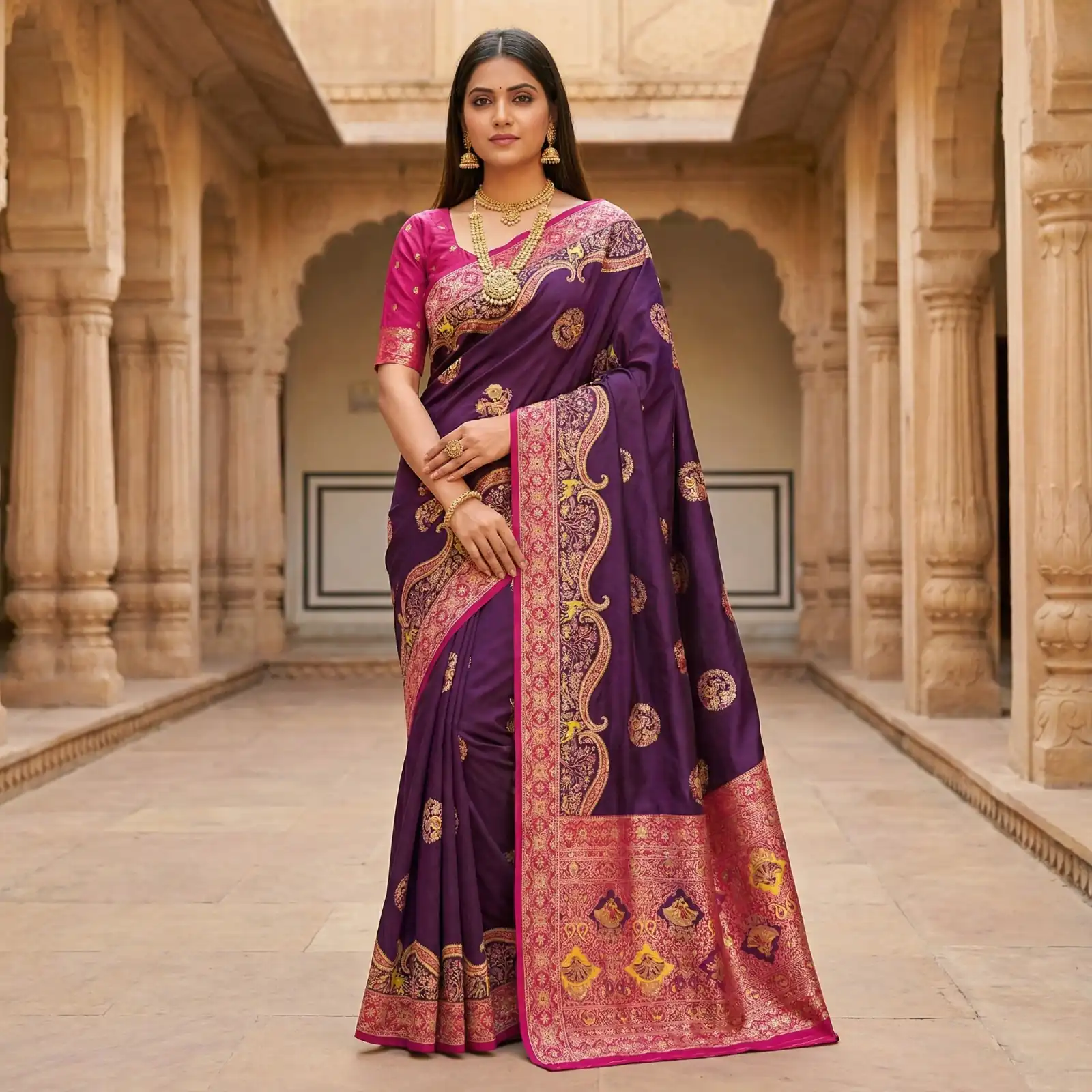 MB 50 Wine Pashmina Silk Saree with Lace Work & Lace Border. Online Festive Deal ₹2399. Delivery 4-6 Working Days. Shop now. | Creative Sarees, Bollywood Sarees, Designer Sarees, Embroidered Sarees, Ethnic Saree, Modern Digital sarees, Party Wear Sarees, Sarees