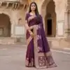 MB 25 GAJRAJ Wine in Pure Banarasi Silk Zari Work & Lace Work Saree . Introductory Price ₹1899. Delivery 4-6 Working Days. Shop now. | Creative Sarees, Bollywood Sarees, Designer Sarees, Embroidered Sarees, Ethnic Saree, Modern Digital sarees, Party Wear Sarees, Sarees