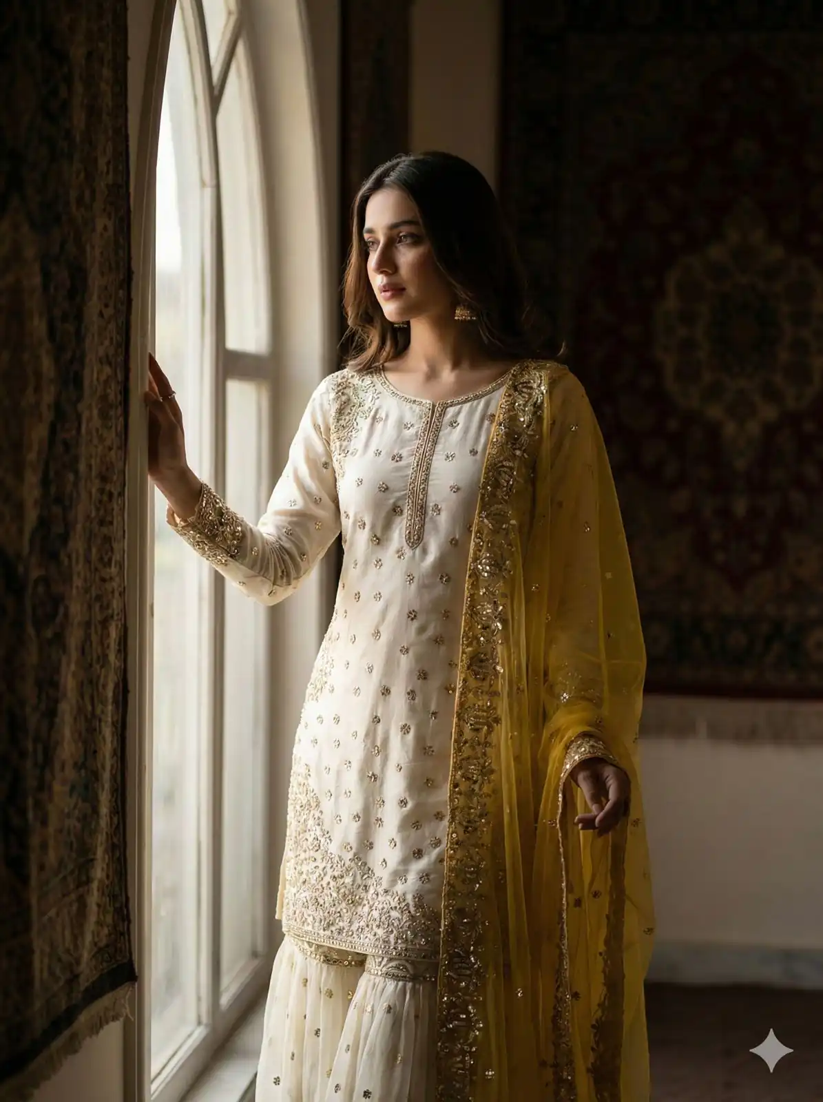 JF 041 Yellow Fendy Silk Salwar Suitwith Embroidery Work & Lace Work. Now at just ₹2149. Delivery 4-6 Working Days. Shop now. | Casual Suits, Jump Suits, Creative suits, Designer Suits, Palazzo Suits, Party Wear Suits, Patiala Suits, Salwar suit, Straight Suits