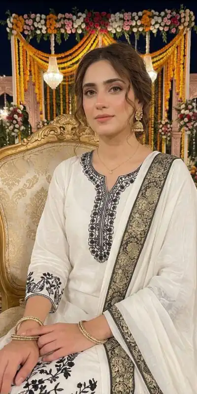 LG 2107 White Rayon Salwar Suit with Embroidery Work & Mirror Work. Grab it for ₹1999. Delivery 4-6 Working Days. Shop now. | Casual Suits, Jump Suits, Creative suits, Designer Suits, Palazzo Suits, Party Wear Suits, Patiala Suits, Salwar suit, Straight Suits