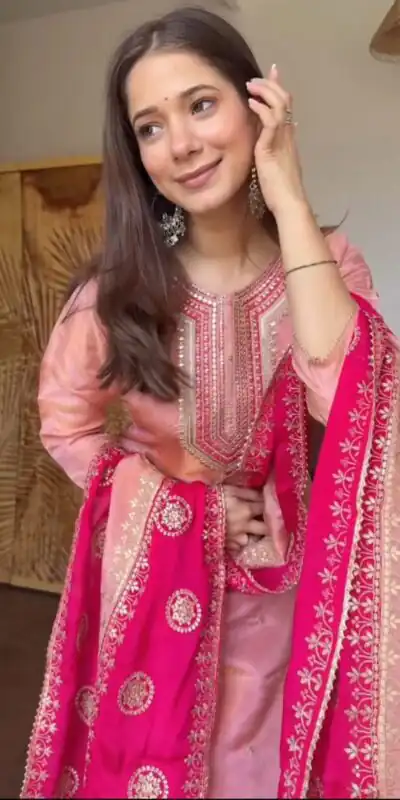 DC 119 Pink Chinon Salwar Suit with Embroidery Work & Digital Print. Festive Deal ₹1899. Delivery 4-6 Working Days. Shop now. | Casual Suits, Jump Suits, Creative suits, Designer Suits, Palazzo Suits, Party Wear Suits, Patiala Suits, Salwar suit, Straight Suits