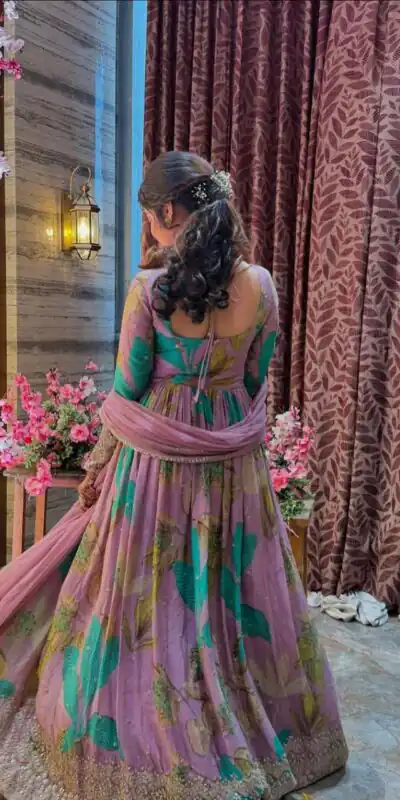 Perfect for Wedding, Party, Durga Puja, Diwali, Anniversary – ZB 5054 Pink Pink Fox Georgette Gown. Now at just ₹2149. Delivery 4-6 Working Days. Shop now. | Bollywood Gowns, Creative Gowns, Designer Gowns, Embroidered Gowns, Gowns, Party Wear Gowns