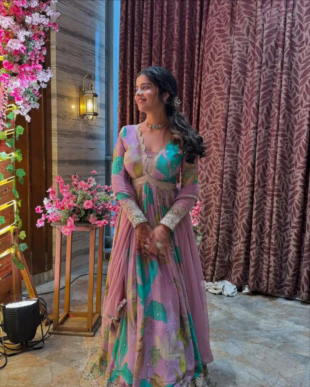 Perfect for Wedding, Party, Durga Puja, Diwali, Anniversary – ZB 5054 Pink Pink Fox Georgette Gown. Now at just ₹2149. Delivery 4-6 Working Days. Shop now. | Bollywood Gowns, Creative Gowns, Designer Gowns, Embroidered Gowns, Gowns, Party Wear Gowns
