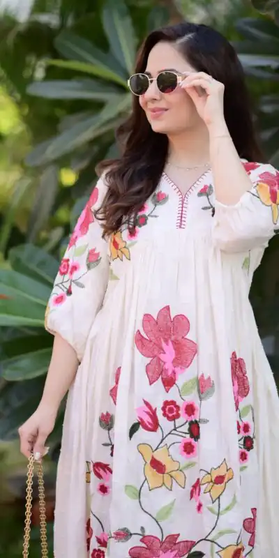 LG 2109 White Rayon Gown Perfect for Wedding, Party, Raksha Bandhan, Karwa Chauth, Eid –. Festive Deal ₹1749. Delivery 4-6 Working Days. Shop now. | Bollywood Gowns, Creative Gowns, Designer Gowns, Embroidered Gowns, Gowns, Party Wear Gowns