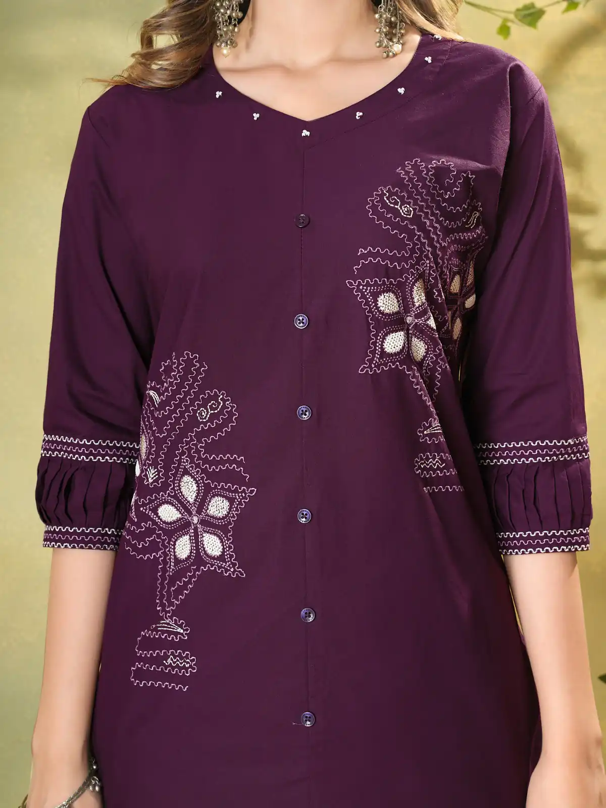 DIVA 162 Wine Color Cotton Kurti with Printed Designer Work. Exclusive Offer ₹1749. Delivery 4-6 Working Days. Online Shop now. | Bollywood Kurti, Creative Kurtis, Designer Kurti, Kurti, Party Wear Kurti, Selfie Kurti
