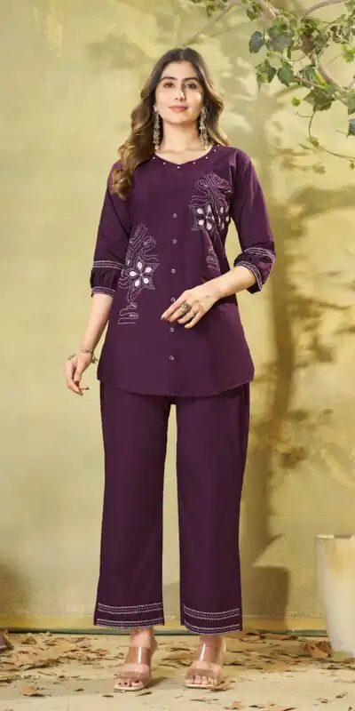 DIVA 162 Wine Color Cotton Kurti with Printed Designer Work. Exclusive Offer ₹1749. Delivery 4-6 Working Days. Online Shop now. | Bollywood Kurti, Creative Kurtis, Designer Kurti, Kurti, Party Wear Kurti, Selfie Kurti