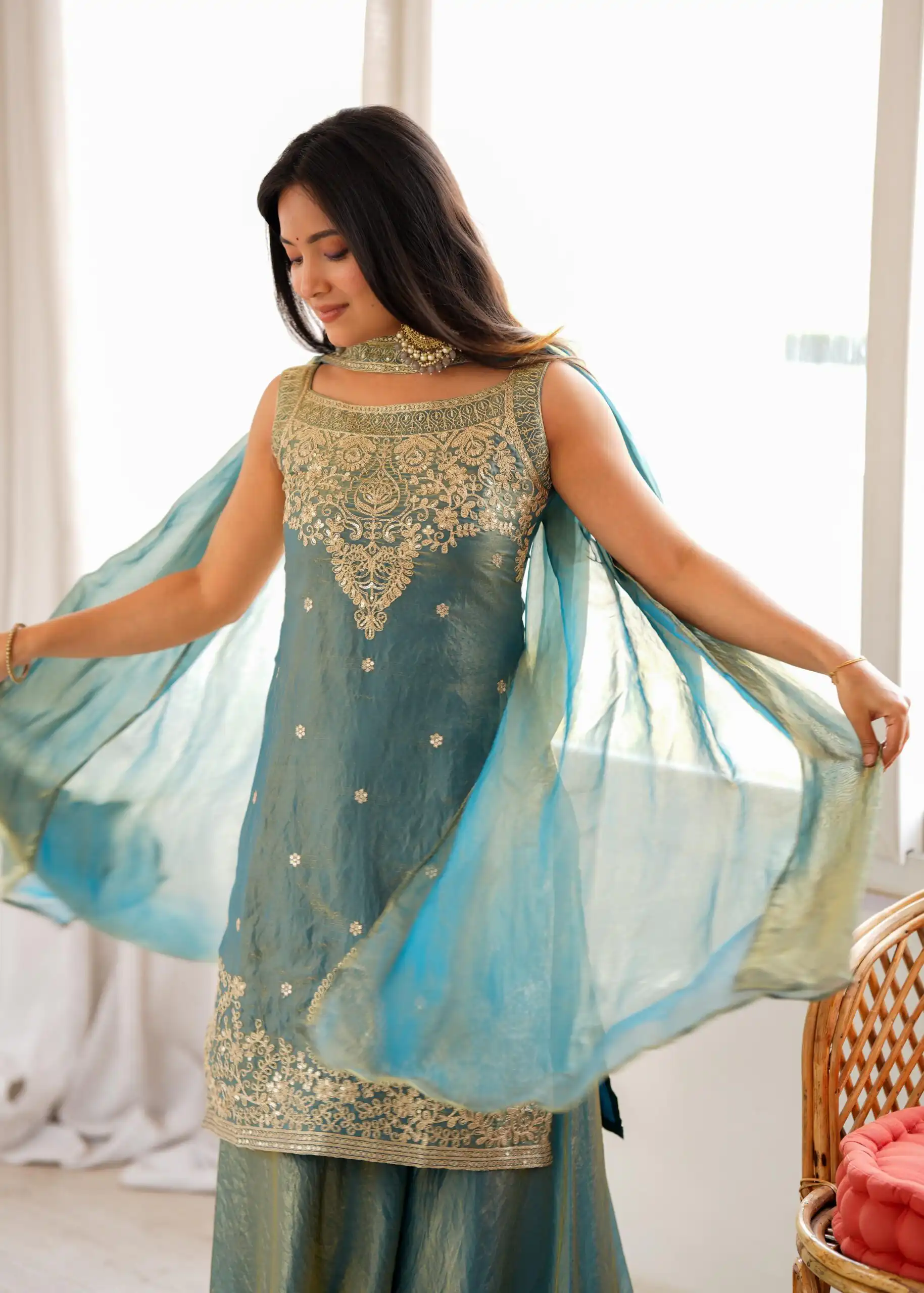 KB 306 Blue Fendy Silk Salwar Suit with Mirror Work & Embroidery Work. Best Price ₹1999. Delivery 4-6 Working Days. Shop now. | Casual Suits, Jump Suits, Creative suits, Designer Suits, Palazzo Suits, Party Wear Suits, Patiala Suits, Salwar suit, Straight Suits