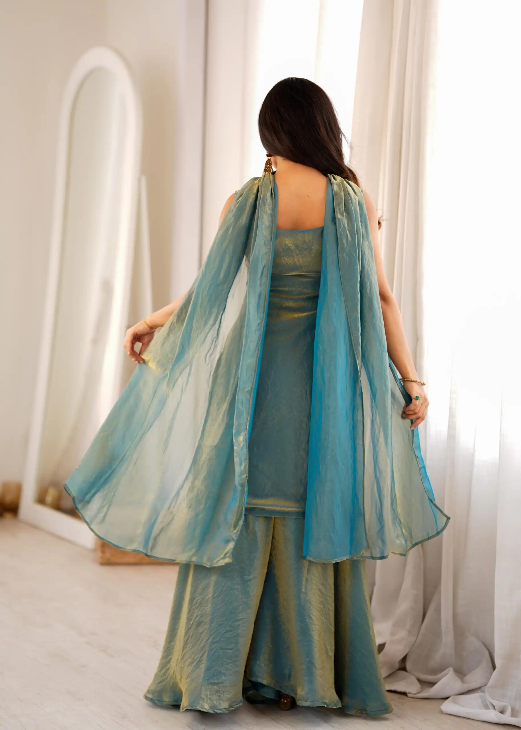KB 306 Blue Fendy Silk Salwar Suit with Mirror Work & Embroidery Work. Best Price ₹1999. Delivery 4-6 Working Days. Shop now. | Casual Suits, Jump Suits, Creative suits, Designer Suits, Palazzo Suits, Party Wear Suits, Patiala Suits, Salwar suit, Straight Suits