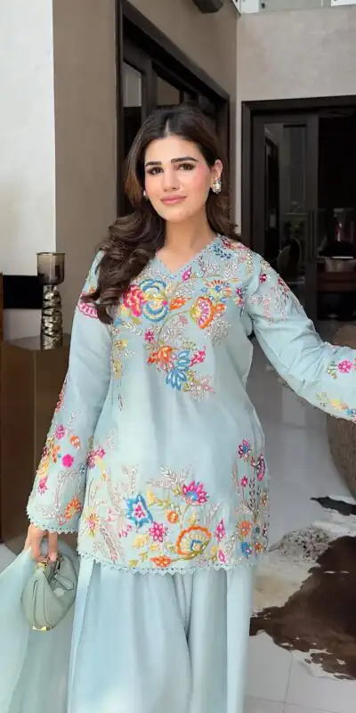 BE 469 Sky Blue in Organza ace Work & Embroidery Work Salwar Suit . Special Price ₹2049. Delivery 4-6 Working Days. Shop now. | Casual Suits, Jump Suits, Creative suits, Designer Suits, Palazzo Suits, Party Wear Suits, Patiala Suits, Salwar suit, Straight Suits