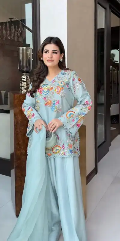 BE 469 Sky Blue in Organza ace Work & Embroidery Work Salwar Suit . Special Price ₹2049. Delivery 4-6 Working Days. Shop now. | Casual Suits, Jump Suits, Creative suits, Designer Suits, Palazzo Suits, Party Wear Suits, Patiala Suits, Salwar suit, Straight Suits