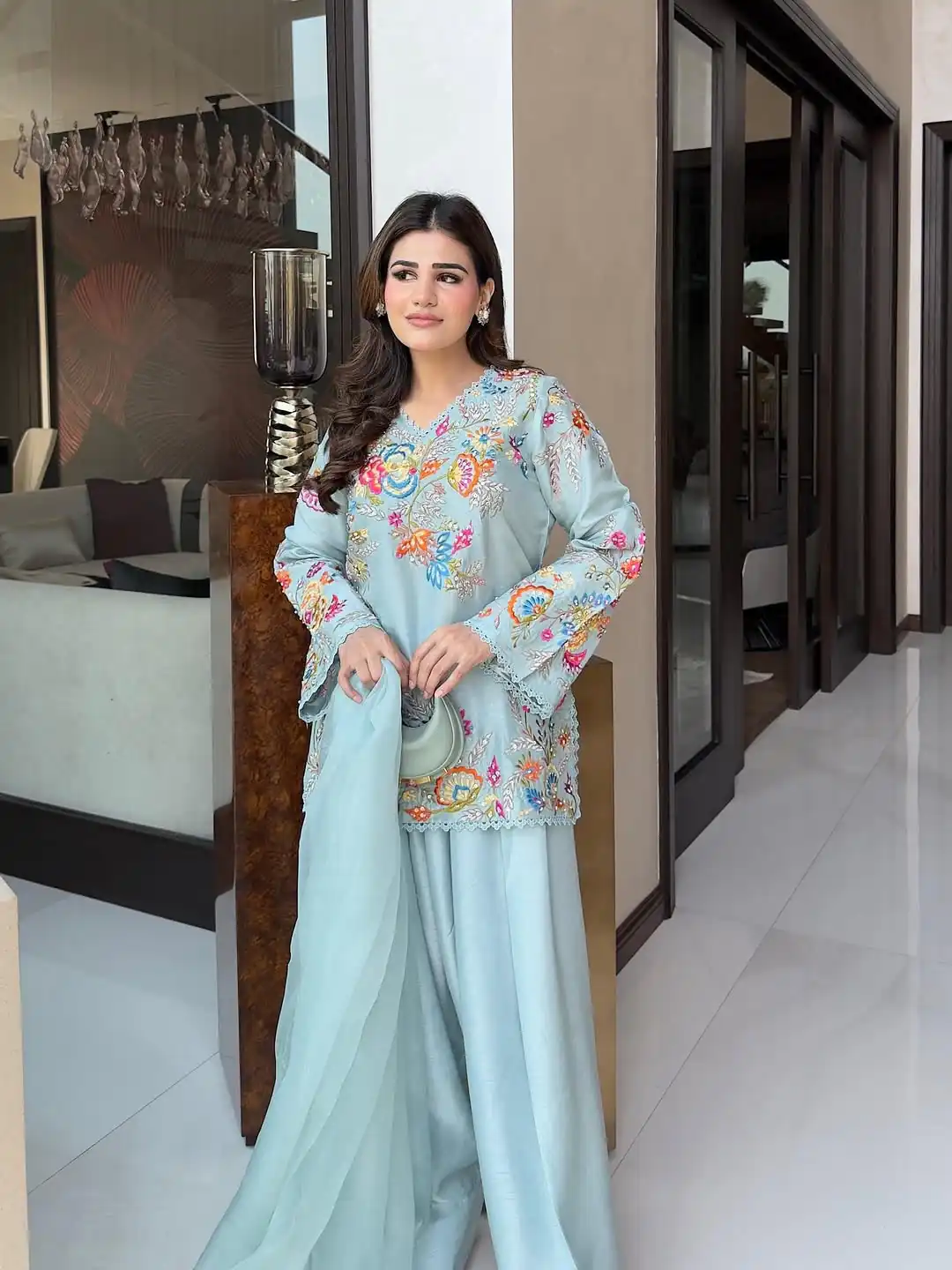 BE 469 Sky Blue in Organza ace Work & Embroidery Work Salwar Suit . Special Price ₹2049. Delivery 4-6 Working Days. Shop now. | Casual Suits, Jump Suits, Creative suits, Designer Suits, Palazzo Suits, Party Wear Suits, Patiala Suits, Salwar suit, Straight Suits