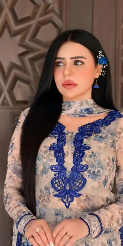 SRK 5352 Cream Faux Georgette Salwar Suit with Designer Work. Affordable Price ₹2049. Delivery 4-6 Working Days. Shop now. | Casual Suits, Jump Suits, Creative suits, Designer Suits, Palazzo Suits, Party Wear Suits, Patiala Suits, Salwar suit, Straight Suits