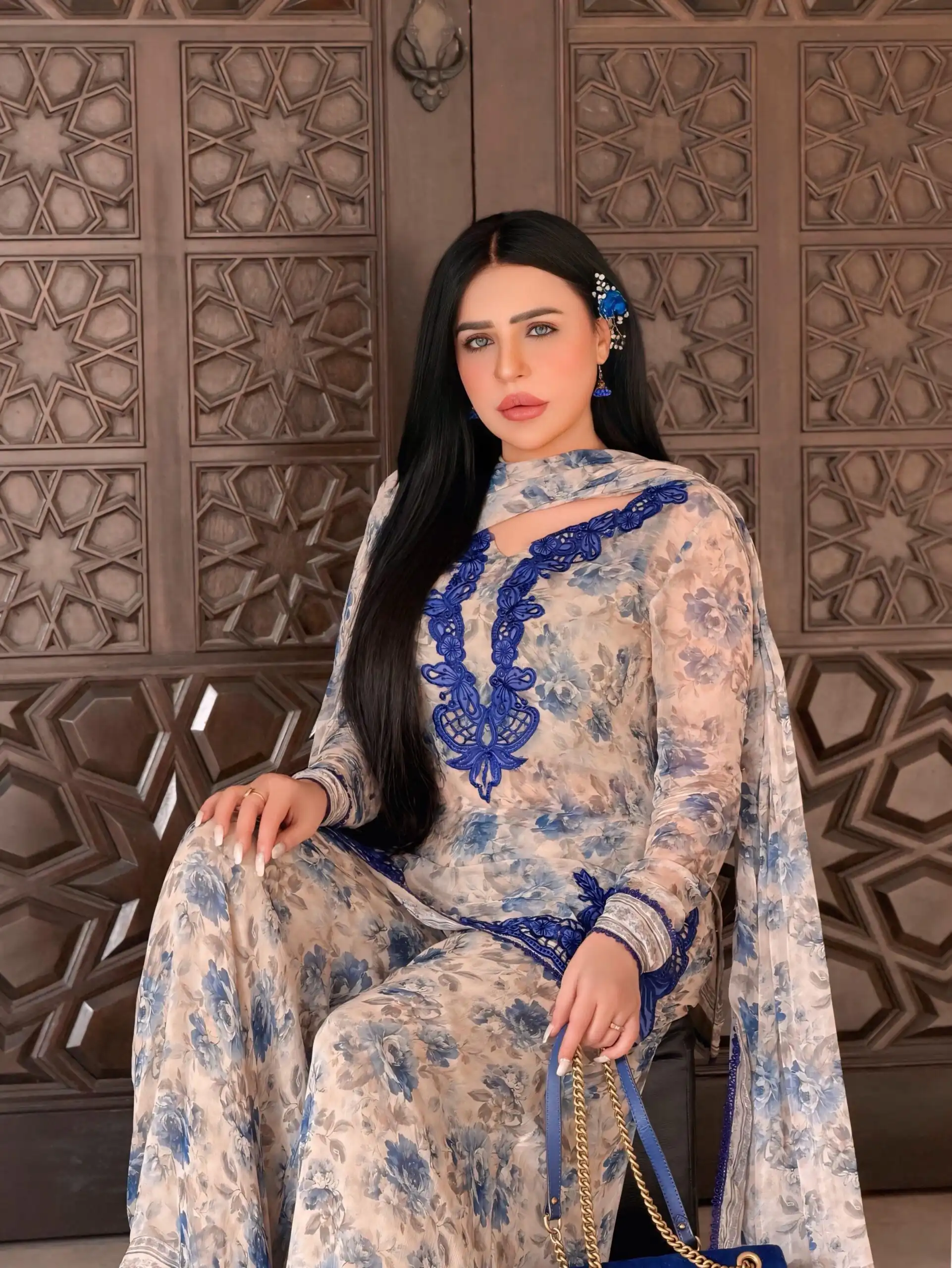 SRK 5352 Cream Faux Georgette Salwar Suit with Designer Work. Affordable Price ₹2049. Delivery 4-6 Working Days. Shop now. | Casual Suits, Jump Suits, Creative suits, Designer Suits, Palazzo Suits, Party Wear Suits, Patiala Suits, Salwar suit, Straight Suits