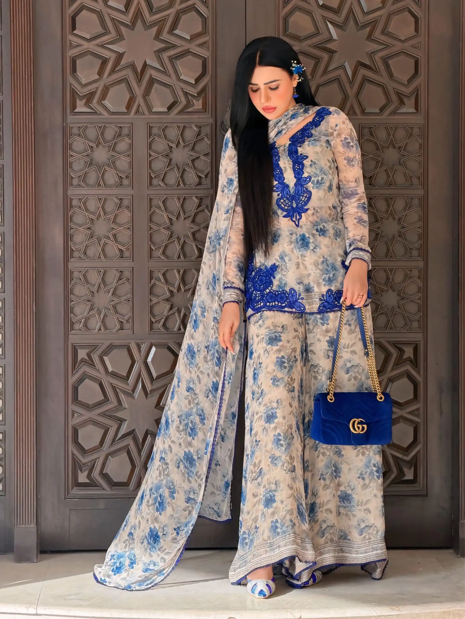 SRK 5352 Cream Faux Georgette Salwar Suit with Designer Work. Affordable Price ₹2049. Delivery 4-6 Working Days. Shop now. | Casual Suits, Jump Suits, Creative suits, Designer Suits, Palazzo Suits, Party Wear Suits, Patiala Suits, Salwar suit, Straight Suits