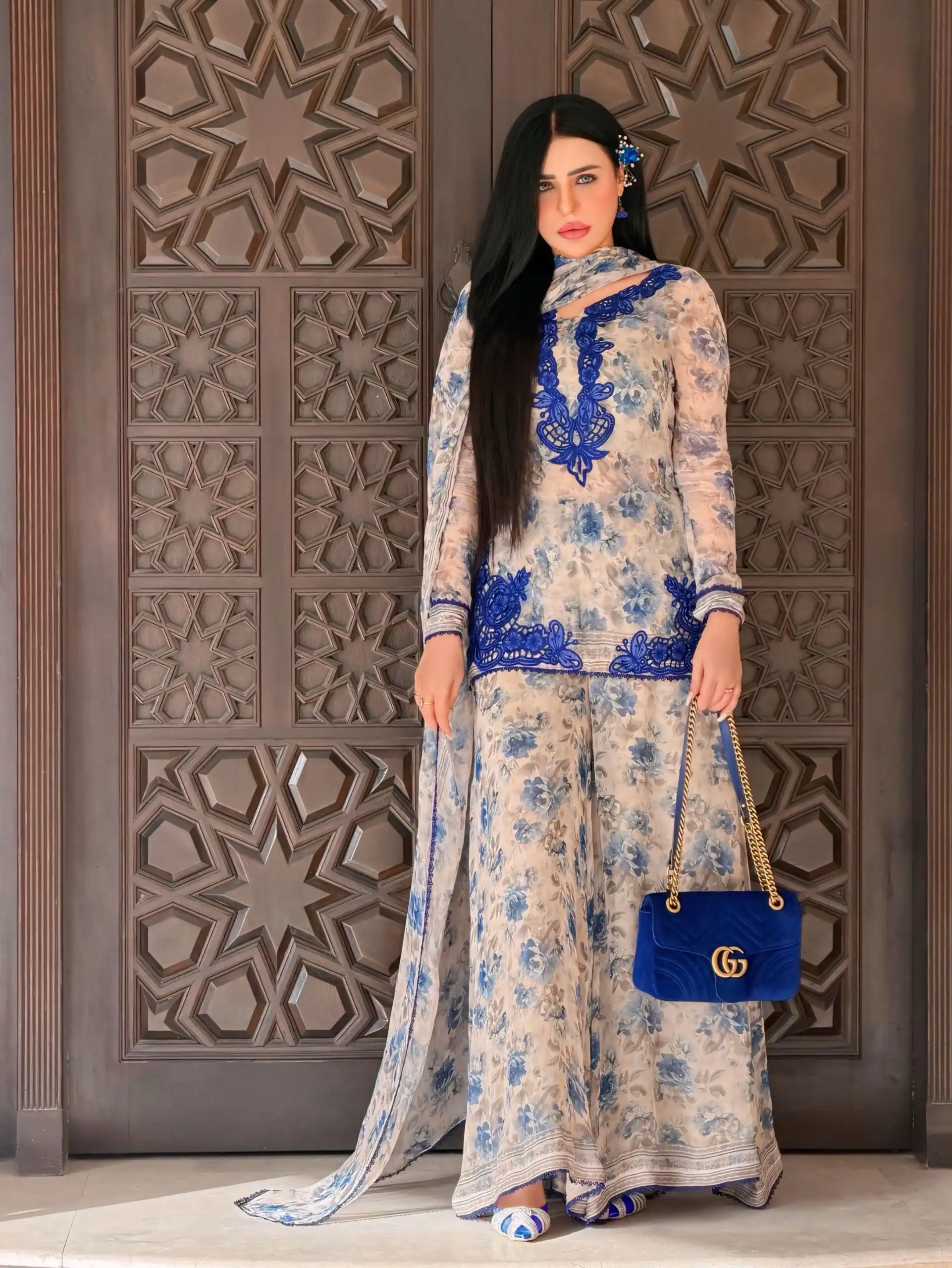 SRK 5352 Cream Faux Georgette Salwar Suit with Designer Work. Affordable Price ₹2049. Delivery 4-6 Working Days. Shop now. | Casual Suits, Jump Suits, Creative suits, Designer Suits, Palazzo Suits, Party Wear Suits, Patiala Suits, Salwar suit, Straight Suits