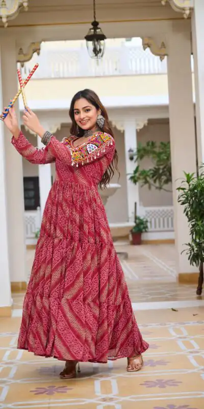 Ram 109 Red Color Faux Georgette Gown with Mirror Work. Wedding, Party, Festive, Events Get it for ₹1999. Delivery 4-6 Working Days.Online Shop now. | Bollywood Gowns, Creative Gowns, Designer Gowns, Embroidered Gowns, Gowns, Party Wear Gowns