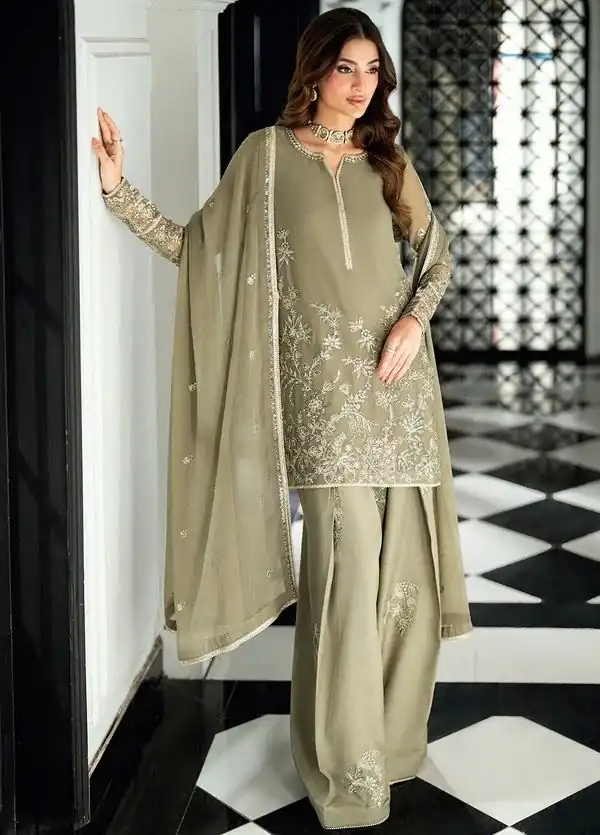 RTC 6037 Sage Green Faux Georgette Salwar Suit with Designer Work. Affordable Price ₹2149. Delivery 4-6 Working Days. Shop now. | Casual Suits, Jump Suits, Creative suits, Designer Suits, Palazzo Suits, Party Wear Suits, Patiala Suits, Salwar suit, Straight Suits