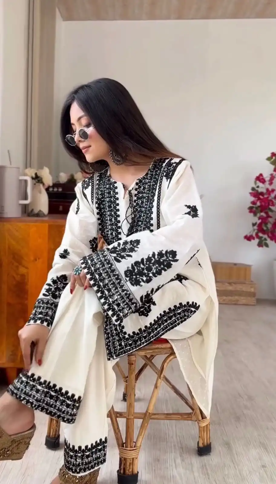 SRK 5349 White Rayon Butti Silk Salwar Suit with Embroidery Work. Special Price ₹1899. Delivery 4-6 Working Days. Shop now. | Casual Suits, Jump Suits, Creative suits, Designer Suits, Palazzo Suits, Party Wear Suits, Patiala Suits, Salwar suit, Straight Suits