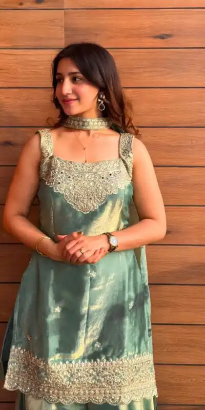 NF 1284 Green Fandy Silk Salwar Suit with Embroidery Work. Wedding, Party, Festive, Events Now at just ₹1999. Delivery 4-6 Working Days. Shop now. | Casual Suits, Jump Suits, Creative suits, Designer Suits, Palazzo Suits, Party Wear Suits, Patiala Suits, Salwar suit, Straight Suits