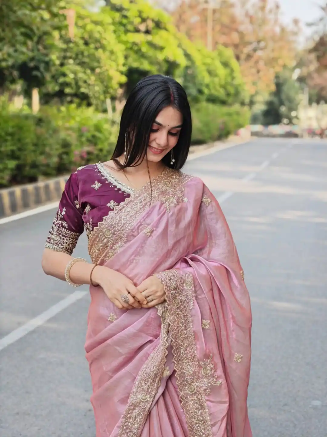 JR 666 Pink Fendy Satin Saree Perfect for Wedding, Party, Durga Puja, Raksha Bandhan, Sangeet – . Festive Deal ₹1949. Delivery 4-6 Working Days. | Creative Sarees, Bollywood Sarees, Designer Sarees, Embroidered Sarees, Ethnic Saree, Modern Digital sarees, Party Wear Sarees, Sarees