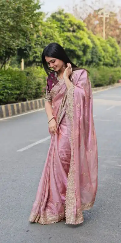 JR 666 Pink Fendy Satin Saree Perfect for Wedding, Party, Durga Puja, Raksha Bandhan, Sangeet – . Festive Deal ₹1949. Delivery 4-6 Working Days. | Creative Sarees, Bollywood Sarees, Designer Sarees, Embroidered Sarees, Ethnic Saree, Modern Digital sarees, Party Wear Sarees, Sarees