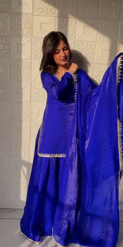 ZB 5063 Royal Blue Fandy Silk Salwar Suit with Embroidery Work. Wedding, Party, Festive, Events Now at just ₹1949. Delivery 4-6 Working Days. Shop now. | Casual Suits, Jump Suits, Creative suits, Designer Suits, Palazzo Suits, Party Wear Suits, Patiala Suits, Salwar suit, Straight Suits