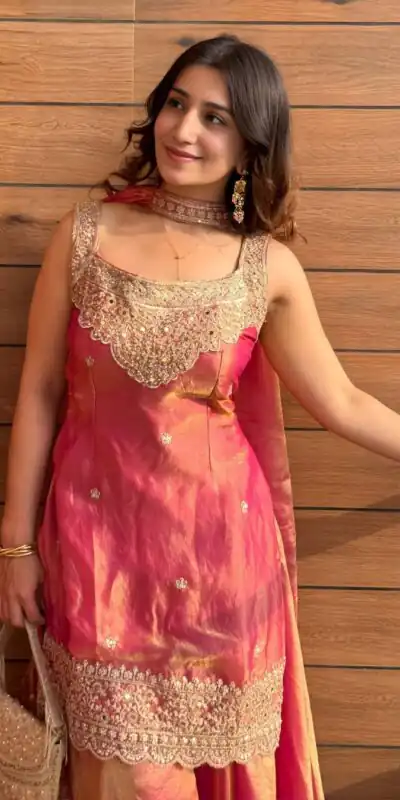 NF 1284 Rust Fandy Silk Salwar Suit with Embroidery Work. Wedding, Party, Festive, Events Now at just ₹1999. Delivery 4-6 Working Days. Shop now. | Casual Suits, Jump Suits, Creative suits, Designer Suits, Palazzo Suits, Party Wear Suits, Patiala Suits, Salwar suit, Straight Suits