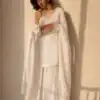 ZB 5063 White Fandy Silk Salwar Suit with Embroidery Work. Wedding, Party, Festive, Events Now at just ₹1949. Delivery 4-6 Working Days. Shop now. | Casual Suits, Jump Suits, Creative suits, Designer Suits, Palazzo Suits, Party Wear Suits, Patiala Suits, Salwar suit, Straight Suits