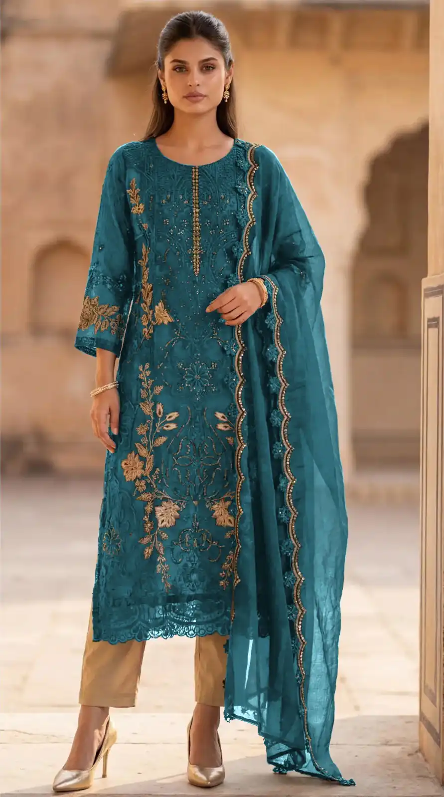 FC 1220 Blue Crunchy Salwar Suit with Embroidery Work. Wedding, Party, Festive, Events Grab it for ₹2149. Delivery 4-6 Working Days. Shop now. | Casual Suits, Jump Suits, Creative suits, Designer Suits, Palazzo Suits, Party Wear Suits, Patiala Suits, Salwar suit, Straight Suits