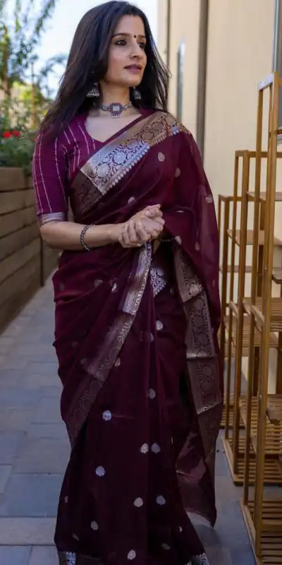 KPR 120 Maroon Soft Lilan Slab Saree Perfect for Wedding, Party, Lohri, Durga Puja, Pongal – . Get it for ₹1349. Delivery 4-6 Working Days. Shop now. | Creative Sarees, Bollywood Sarees, Designer Sarees, Embroidered Sarees, Ethnic Saree, Modern Digital sarees, Party Wear Sarees, Sarees