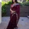 KPR 120 Maroon Soft Lilan Slab Saree Perfect for Wedding, Party, Lohri, Durga Puja, Pongal – . Get it for ₹1349. Delivery 4-6 Working Days. Shop now. | Creative Sarees, Bollywood Sarees, Designer Sarees, Embroidered Sarees, Ethnic Saree, Modern Digital sarees, Party Wear Sarees, Sarees
