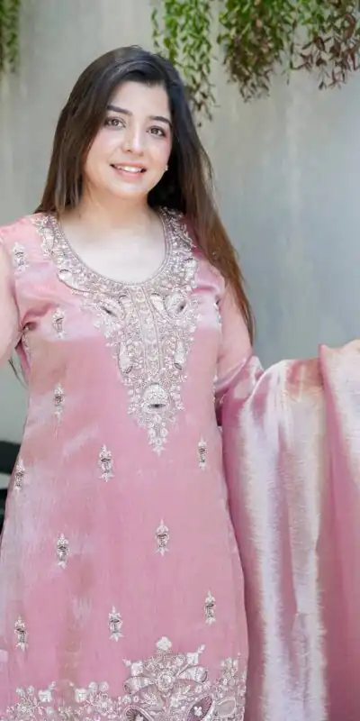 DC 114 Pink Fandy Satin Salwar Suit with Embroidery Work & Lace Work. Exclusive Offer ₹1899. Delivery 4-6 Working Days. Shop now. | Casual Suits, Jump Suits, Creative suits, Designer Suits, Palazzo Suits, Party Wear Suits, Patiala Suits, Salwar suit, Straight Suits