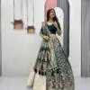 PC 560 Teal in Jacquard Silk Designer Work Lehenga Choli . Introductory Price ₹3249. Delivery 4-6 Working Days. Shop now. | Bollywood Lehenga, Creative Lehenga, Designer Lehenga, Embroidered Lehenga, Lehenga, Party Wear Lehenga