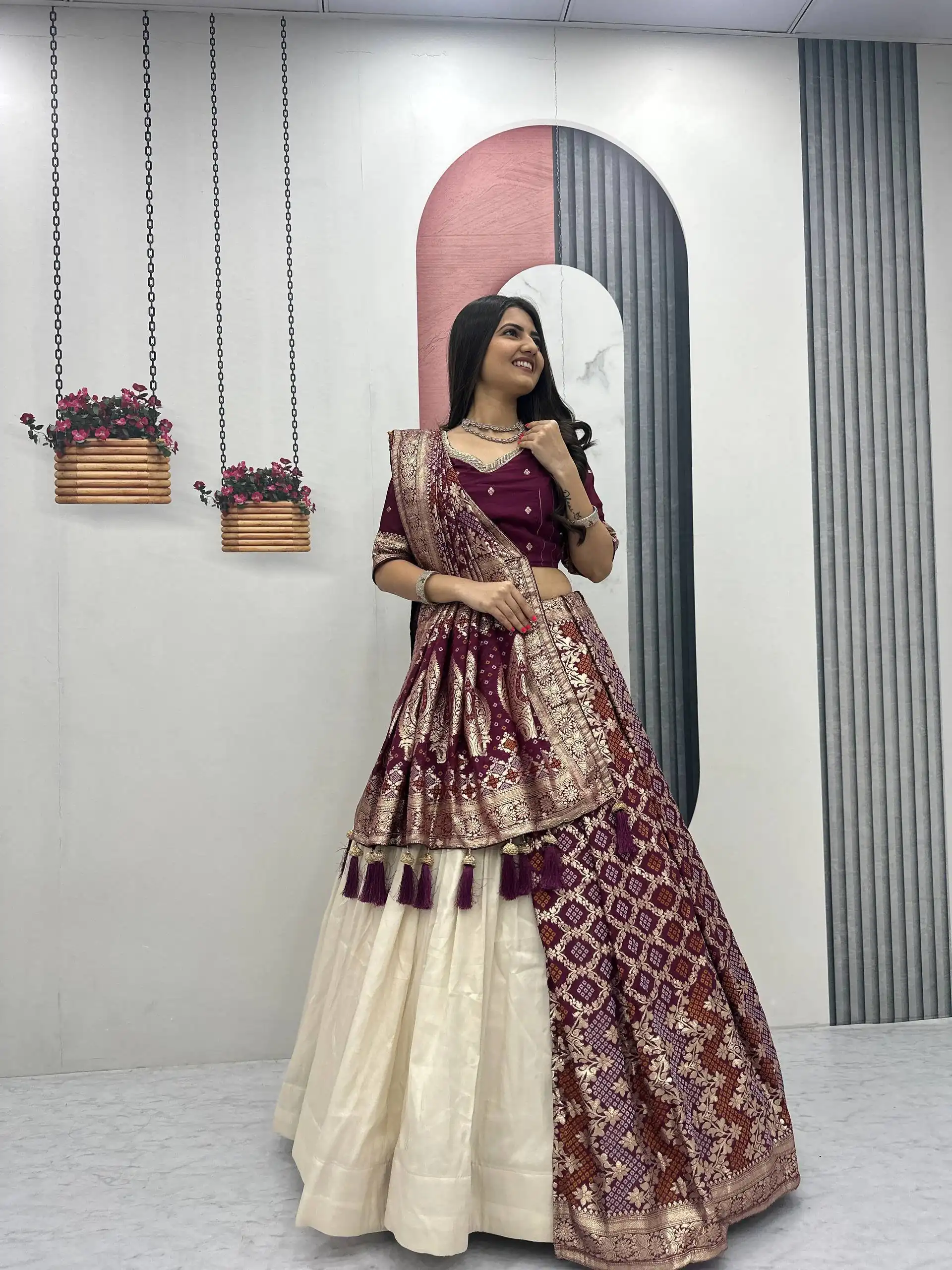 PC 560 Wine in Jacquard Silk Designer Work Lehenga Choli . Introductory Price ₹3249. Delivery 4-6 Working Days. Shop now. | Bollywood Lehenga, Creative Lehenga, Designer Lehenga, Embroidered Lehenga, Lehenga, Party Wear Lehenga