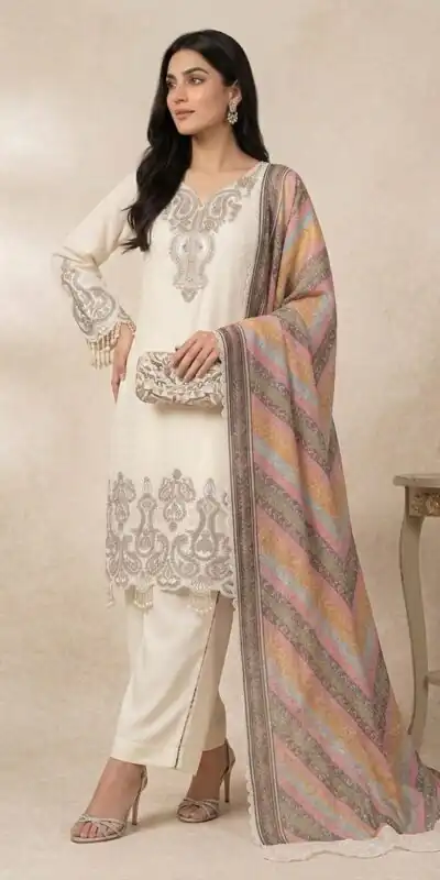 LG 2103 Cream in Star Georgette Embroidery Work Salwar Suit . Introductory Price ₹2449. Delivery 4-6 Working Days. Shop now. | Casual Suits, Jump Suits, Creative suits, Designer Suits, Palazzo Suits, Party Wear Suits, Patiala Suits, Salwar suit, Straight Suits