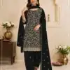 FC 3114 Black Blooming Fox Georgette Salwar Suit with Embroidery Work. Exclusive Offer ₹2499. Delivery 4-6 Working Days. Shop now. | Casual Suits, Jump Suits, Creative suits, Designer Suits, Palazzo Suits, Party Wear Suits, Patiala Suits, Salwar suit, Straight Suits