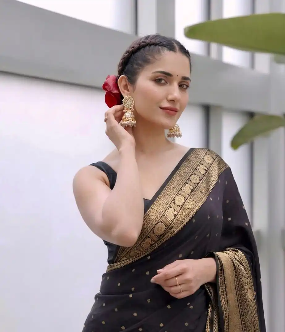 KP 303 Black in Soft Lichi Silk Jacquard Work Designer Work Saree . Exclusive Offer ₹1349. Delivery 4-6 Working Days. Shop now. | Creative Sarees, Bollywood Sarees, Designer Sarees, Embroidered Sarees, Ethnic Saree, Modern Digital sarees, Party Wear Sarees, Sarees