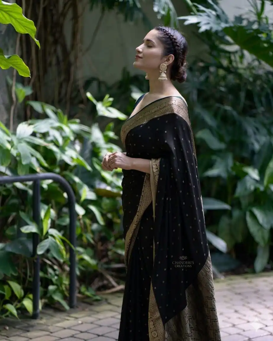 KP 303 Black in Soft Lichi Silk Jacquard Work Designer Work Saree . Exclusive Offer ₹1349. Delivery 4-6 Working Days. Shop now. | Creative Sarees, Bollywood Sarees, Designer Sarees, Embroidered Sarees, Ethnic Saree, Modern Digital sarees, Party Wear Sarees, Sarees