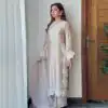 ST 213 Cream Color Natural Crep Salwar Suit with Embroidery Work. Wedding, Party, Festive, Best Price ₹1899. Delivery 4-6 Working Days. Shop now. | Casual Suits, Jump Suits, Creative suits, Designer Suits, Palazzo Suits, Party Wear Suits, Patiala Suits, Salwar suit, Straight Suits