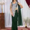 ST 1165 Green Faux Georgette Saree with Embroidery Work & Sequins Work. Now at just ₹1799. Delivery 4-6 Working Days. Shop now. | Creative Sarees, Bollywood Sarees, Designer Sarees, Embroidered Sarees, Ethnic Saree, Modern Digital sarees, Party Wear Sarees, Sarees